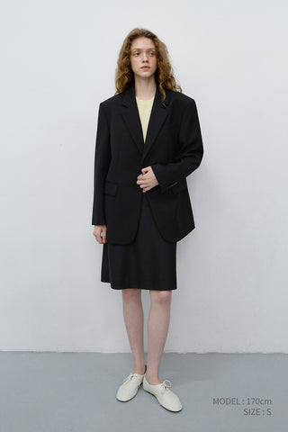 BIAS MIDI STRIPED SKIRT BLACK STRIPE