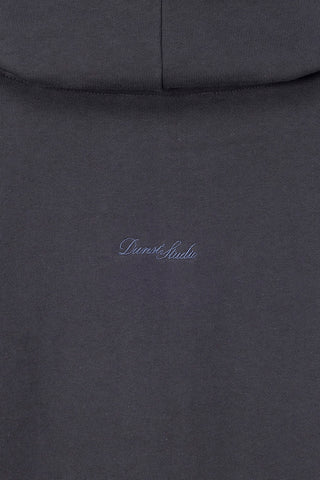 UNISEX ARCH LOGO HOODIE CHARCOAL GREY