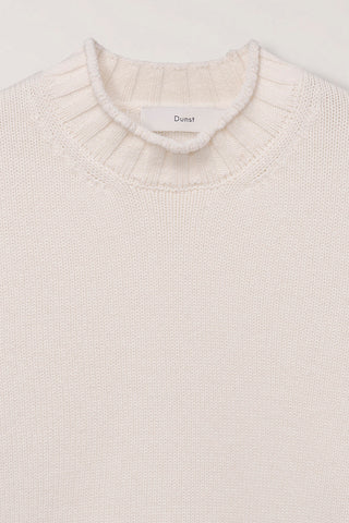 UNISEX CHUNKY ROLL NECK SWEATER IVORY
