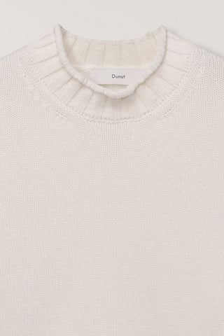 UNISEX CHUNKY ROLL NECK SWEATER IVORY