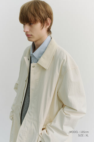 UNISEX COTTON CHORE JACKET OFF WHITE