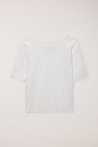ESSENTIAL BOAT NECK T-SHIRT OFF WHITE