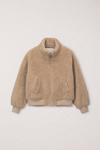 UNISEX BOA FLEECE BLOUSON CAMEL BEIGE