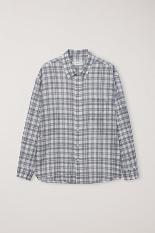 UNISEX SEERSUCKER BD SHIRT SOFT GREEN CHECK