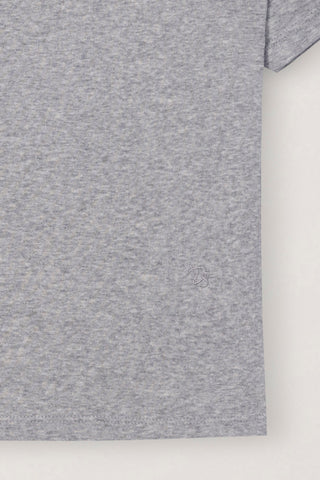 CROPPED SLIM TOP MELANGE GREY
