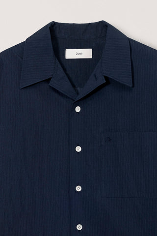 UNISEX OPEN COLLARED SHIRT NAVY