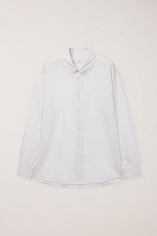 UNISEX CLASSIC STRIPED BD OVERSHIRT CREAM