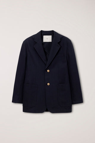 UNISEX CLASSIC LINEN JACKET NAVY