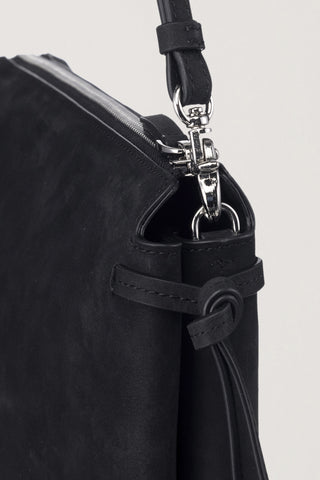 2-WAY SOFT TOUCH SUEDE BAG BLACK