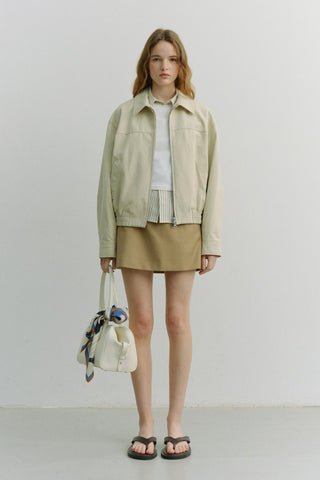 MICRO MINI SKIRT BEIGE