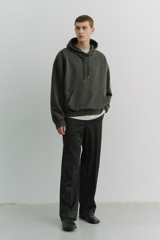 UNISEX GARMENT DYED HOODIE BLACK