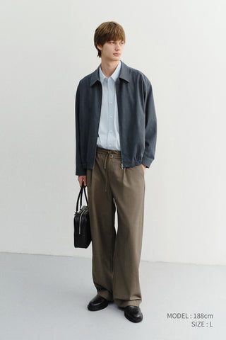 LOUNGE WOOL SLACKS KHAKI