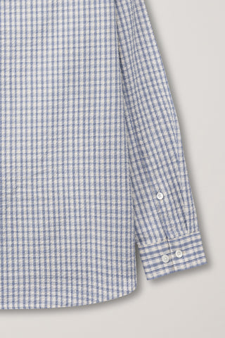 UNISEX CLASSIC HOODED SHIRT CREAM CHECK
