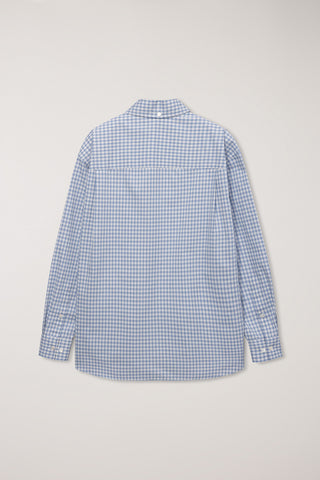 UNISEX OVERSIZED BD CHECKED SHIRT SOFT BLUE CHECK