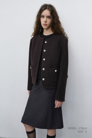 BIAS MIDI CHECKED SKIRT BLACK CHECK