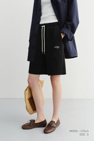 UNISEX LOGO SWEAT SHORTS BLACK