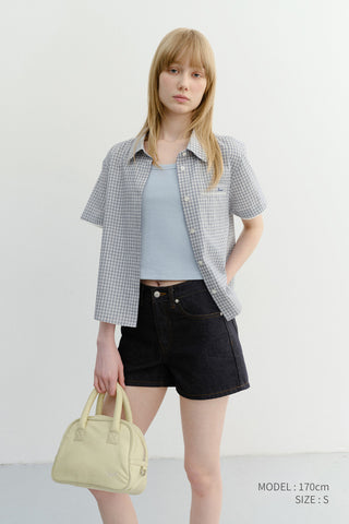 MINI DENIM SHORTS INDIGO BLUE