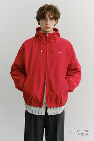 UNISEX LOGO WINDBREAKER RED
