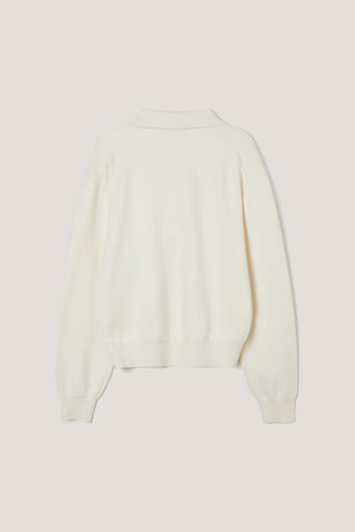 UNISEX CASHMERE COLLARED SWEATER IVORY