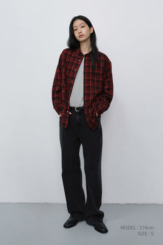 WIDE JEANS WASHED BLACK