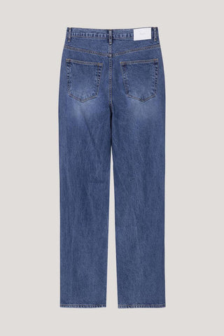 LOW RISE WIDE JEANS CLASSIC BLUE