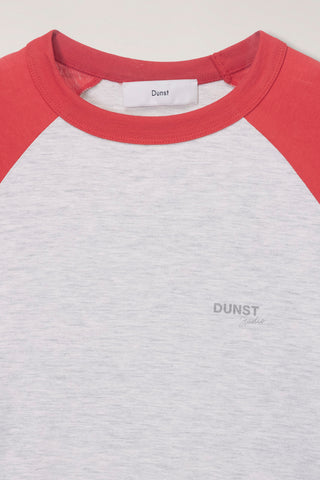 UNISEX RAGLAN T-SHIRT RED OATMEAL MELANGE