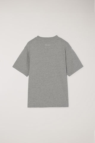 UNISEX LOGO CREASE T-SHIRT MELANGE GREY
