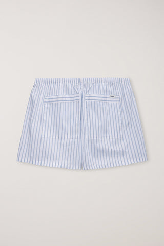 PAJAMA MINI SHORTS WHITE STRIPE