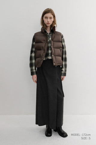 UNISEX GOOSE DOWN VEST BROWN