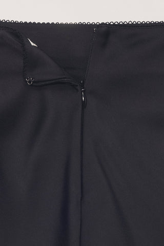 SATIN MINI SKIRT BLACK