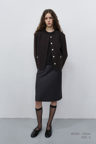 BIAS MIDI CHECKED SKIRT BLACK CHECK