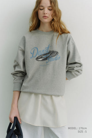 UNISEX VINYL SWEATSHIRT MELANGE GREY