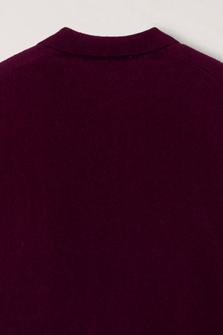 UNISEX COLLARED SWEATER BURGUNDY