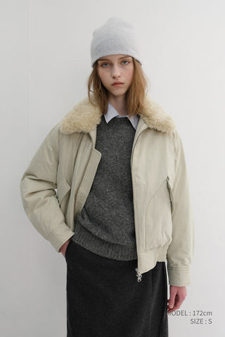 UNISEX FLIGHT PADDED JACKET BEIGE