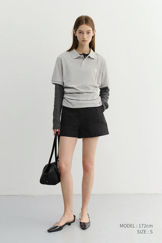 COTTON SAFARI SHORTS BLACK