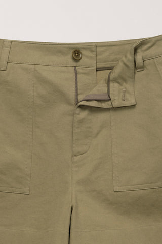 COTTON SAFARI SHORTS KHAKI BEIGE
