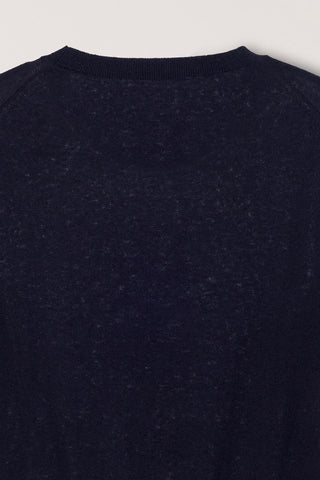 UNISEX LINEN CREWNECK KNIT NAVY