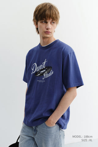 UNISEX VINYL T-SHIRT BLUE