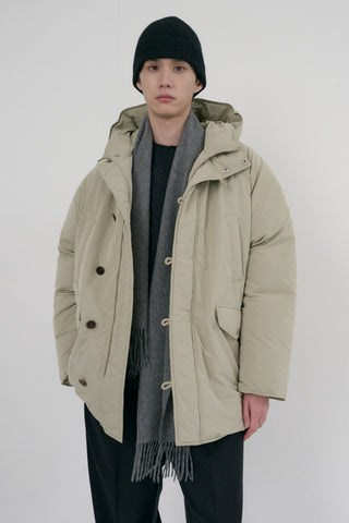 UNISEX GOOSE DOWN PARKA JACKET SOFT KHAKI