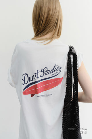 UNISEX SUMMER HOLIDAY SURF BOARD T-SHIRT OFF WHITE