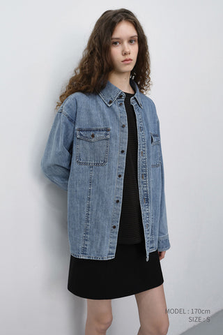 UNISEX CLASSIC DENIM SHIRT CLASSIC BLUE