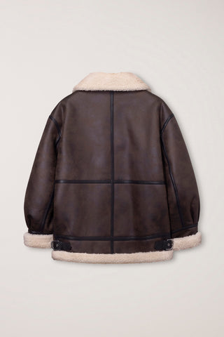 UNISEX B-3 SHEARLING JACKET DARK BROWN