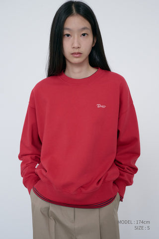 UNISEX GARMENT DYED SWEATSHIRT RED
