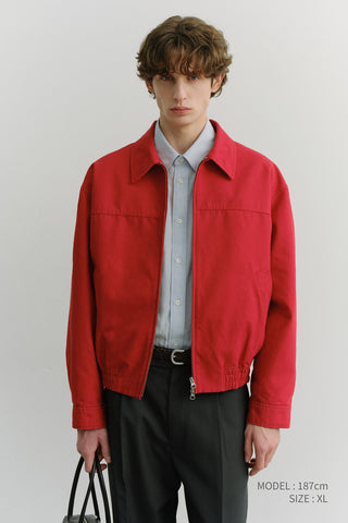 UNISEX COLLARED BLOUSON JACKET RED