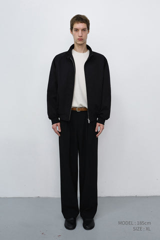 UNISEX VOLUME HARRINGTON JACKET BLACK