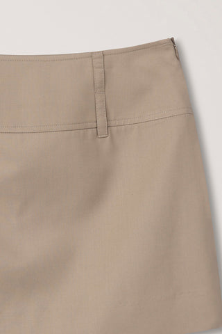 MICRO MINI SKIRT BEIGE