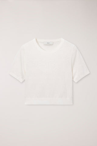 UNISEX LINEN CREWNECK KNIT WHITE