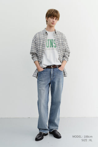 UNISEX SEERSUCKER BD SHIRT SOFT GREEN CHECK