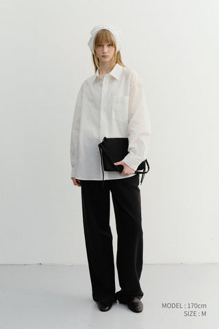 UNISEX SUMMER BREEZE STRIPED OVERSHIRT WHITE