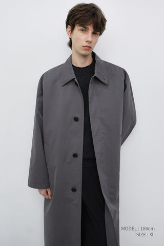 UNISEX REFINED MAC COAT ASH GREY
